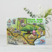 Cedar Park TEXAS Map Card (Standing Front)
