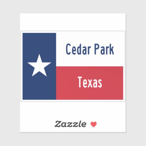 Cedar Park Texas Sticker