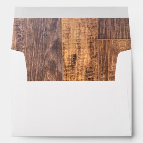 Cedar Planks  rustic wood grain pattern  Envelope