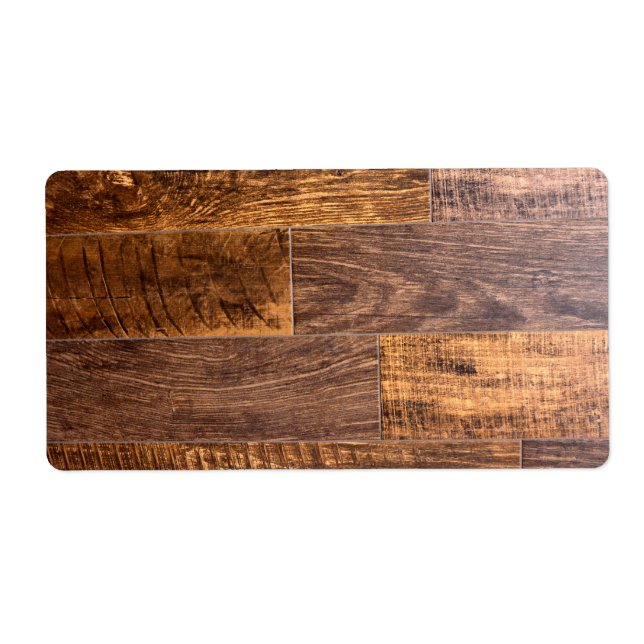 Cedar Planks | rustic wood grain pattern  Label (Front)