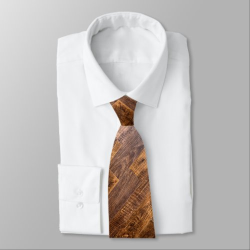 Cedar Planks  rustic wood grain pattern  Tie