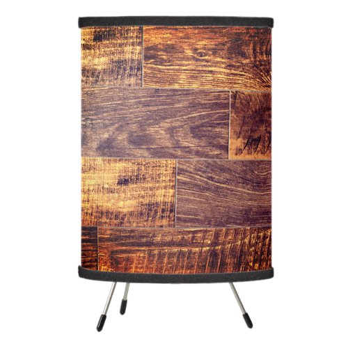 Cedar Planks  rustic wood grain pattern  Tripod Lamp