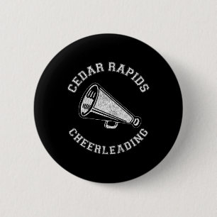 Cedar Rapids Cheer Distressed Retro 90's Cheerlead Button