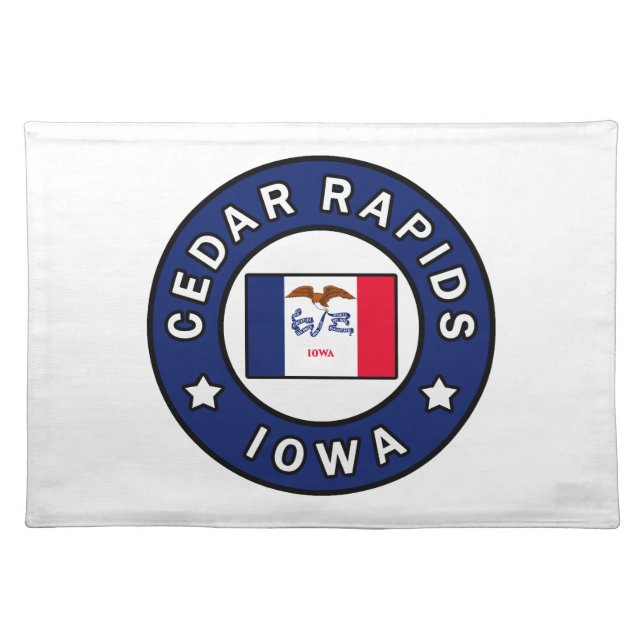Cedar Rapids Iowa Cloth Placemat (Front)