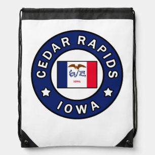 Cedar Rapids Iowa Drawstring Bag