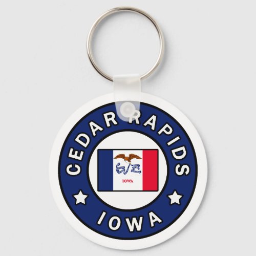 Cedar Rapids Iowa Keychain