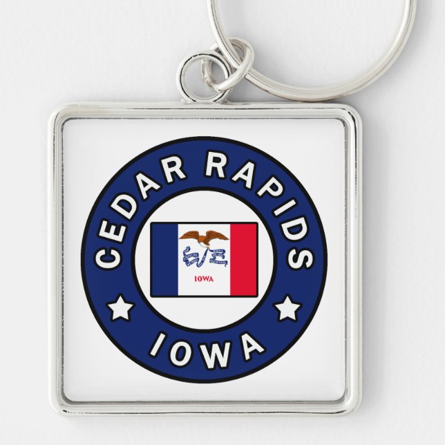 Cedar Rapids Iowa Keychain (Front)