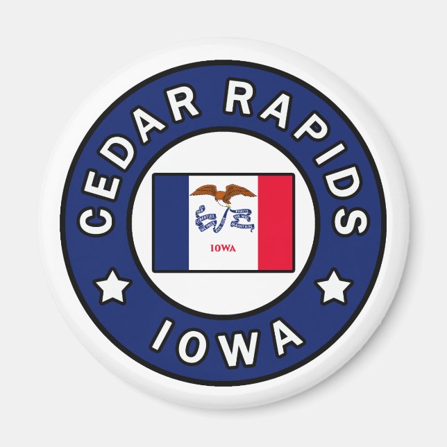 Cedar Rapids Iowa Magnet (Front)