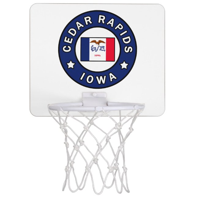 Cedar Rapids Iowa Mini Basketball Hoop (Front)
