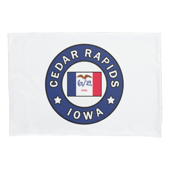 Cedar Rapids Iowa Pillow Case (Front)