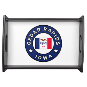 Cedar Rapids Iowa Serving Tray