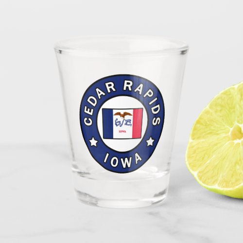 Cedar Rapids Iowa Shot Glass