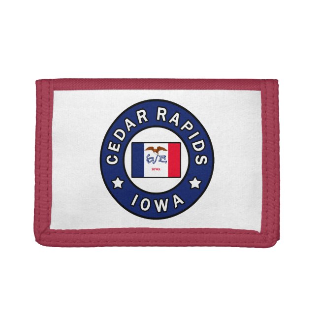 Cedar Rapids Iowa Trifold Wallet (Front)