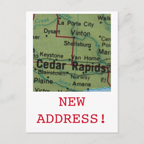 Cedar Rapids New Address announcement