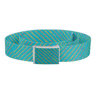 cedar shingle pattern Thunder_Cove blue-green Belt