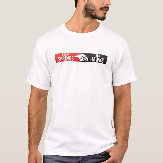 Cedar Springs Red Hawks #3 T-Shirt (Front)