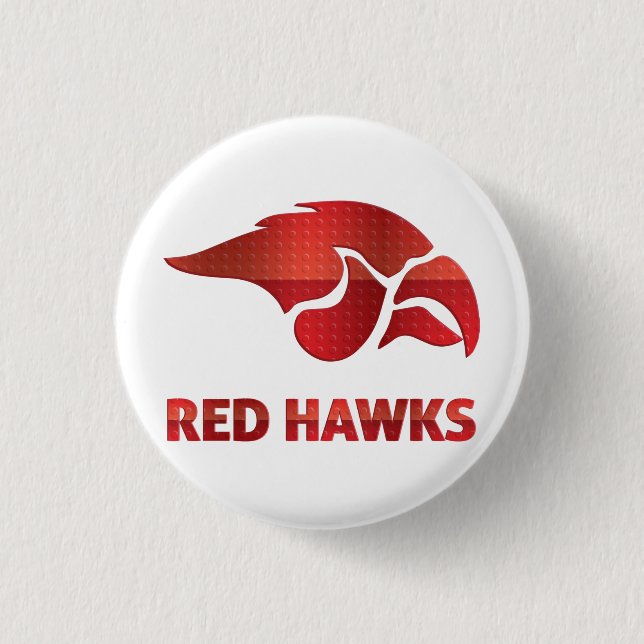 Cedar Springs Red Hawks #5 Button (Front)