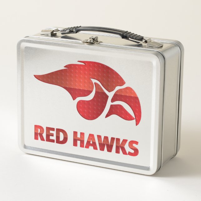 Cedar Springs Red Hawks #5 Metal Lunch Box (Front)