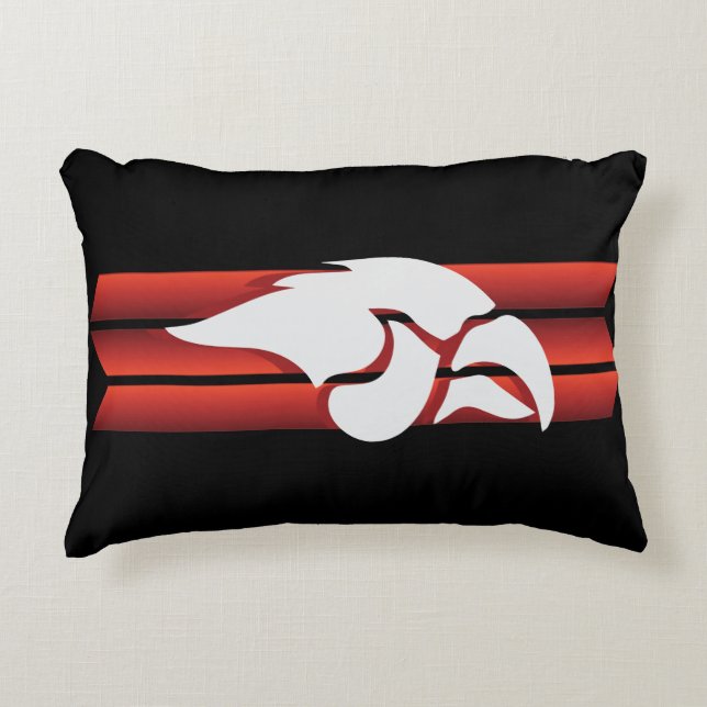 Cedar Springs Red Hawks #6 Accent Pillow (Front)
