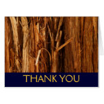 Cedar Textured Wood Thank You Card (Blank Inside)