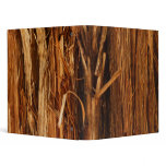 Cedar Textured Wooden Bark Look 3 Ring Binder