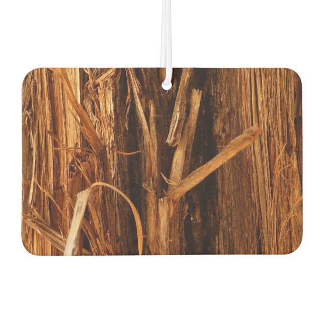 Cedar Textured Wooden Bark Look Air Freshener (Front)