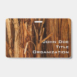 Cedar Textured Wooden Bark Look Badge