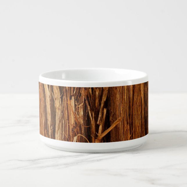 Cedar Textured Wooden Bark Look Bowl (Center)
