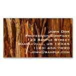 Cedar Textured Wooden Bark Look Business Card Magnet