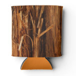 Cedar Textured Wooden Bark Look Can Cooler