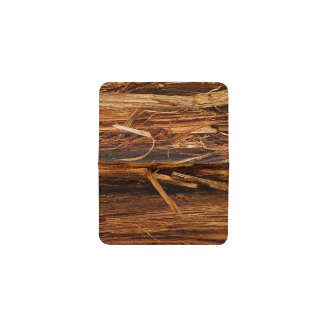 Cedar Textured Wooden Bark Look Card Holder (Outside Horizontal)