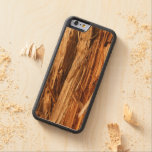 Cedar Textured Wooden Bark Look Carved Maple iPhone 6 Bumper Case