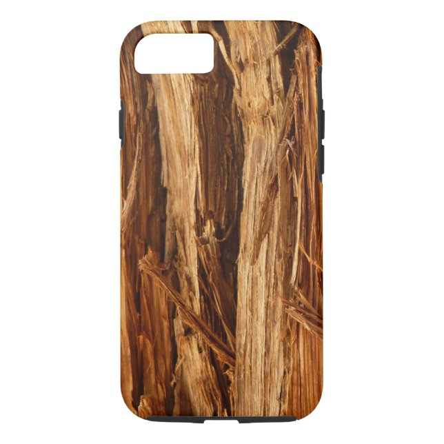 Cedar Textured Wooden Bark Look Case-Mate iPhone Case (Back)