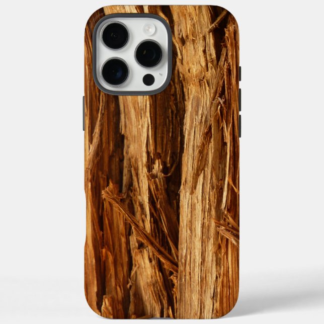 Cedar Textured Wooden Bark Look Case-Mate iPhone Case (Back)