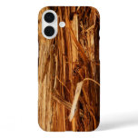Cedar Textured Wooden Bark Look iPhone 16 Plus Case