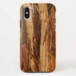 Cedar Textured Wooden Bark Look iPhone XS Case