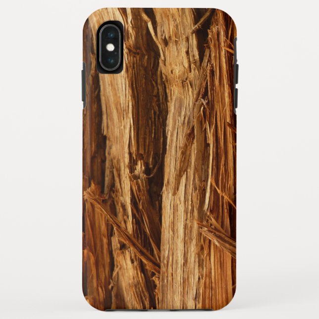 Cedar Textured Wooden Bark Look Case-Mate iPhone Case (Back)
