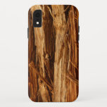 Cedar Textured Wooden Bark Look iPhone XR Case