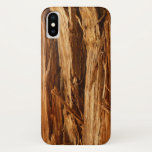 Cedar Textured Wooden Bark Look iPhone X Case