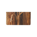 Cedar Textured Wooden Bark Look Checkbook Cover