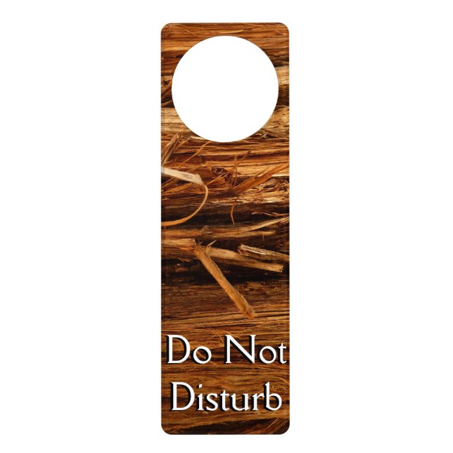 Cedar Textured Wooden Bark Look Door Hanger (Front)