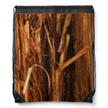 Cedar Textured Wooden Bark Look Drawstring Bag