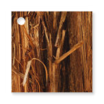 Cedar Textured Wooden Bark Look Favor Tags