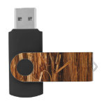 Cedar Textured Wooden Bark Look Flash Drive