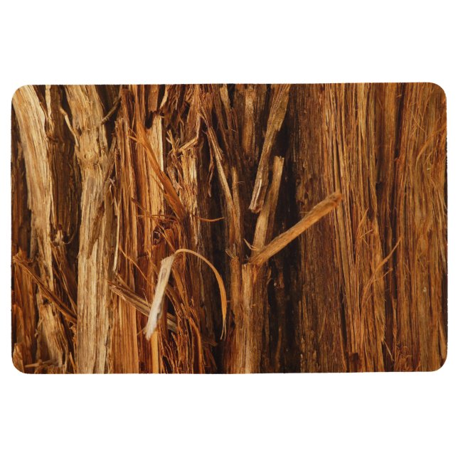 Cedar Textured Wooden Bark Look Floor Mat (Front)