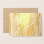 Cedar Textured Wooden Bark Look Foil Card