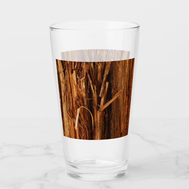 Cedar Textured Wooden Bark Look Glass (Front)