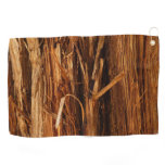 Cedar Textured Wooden Bark Look Golf Towel