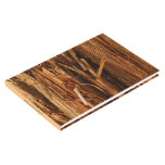 Cedar Textured Wooden Bark Look Guest Book