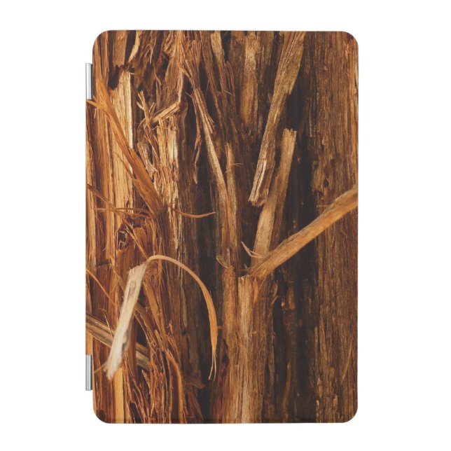 Cedar Textured Wooden Bark Look iPad Mini Cover (Front)